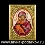 Икона  "Божья Матерь Владимирская" с перламутром